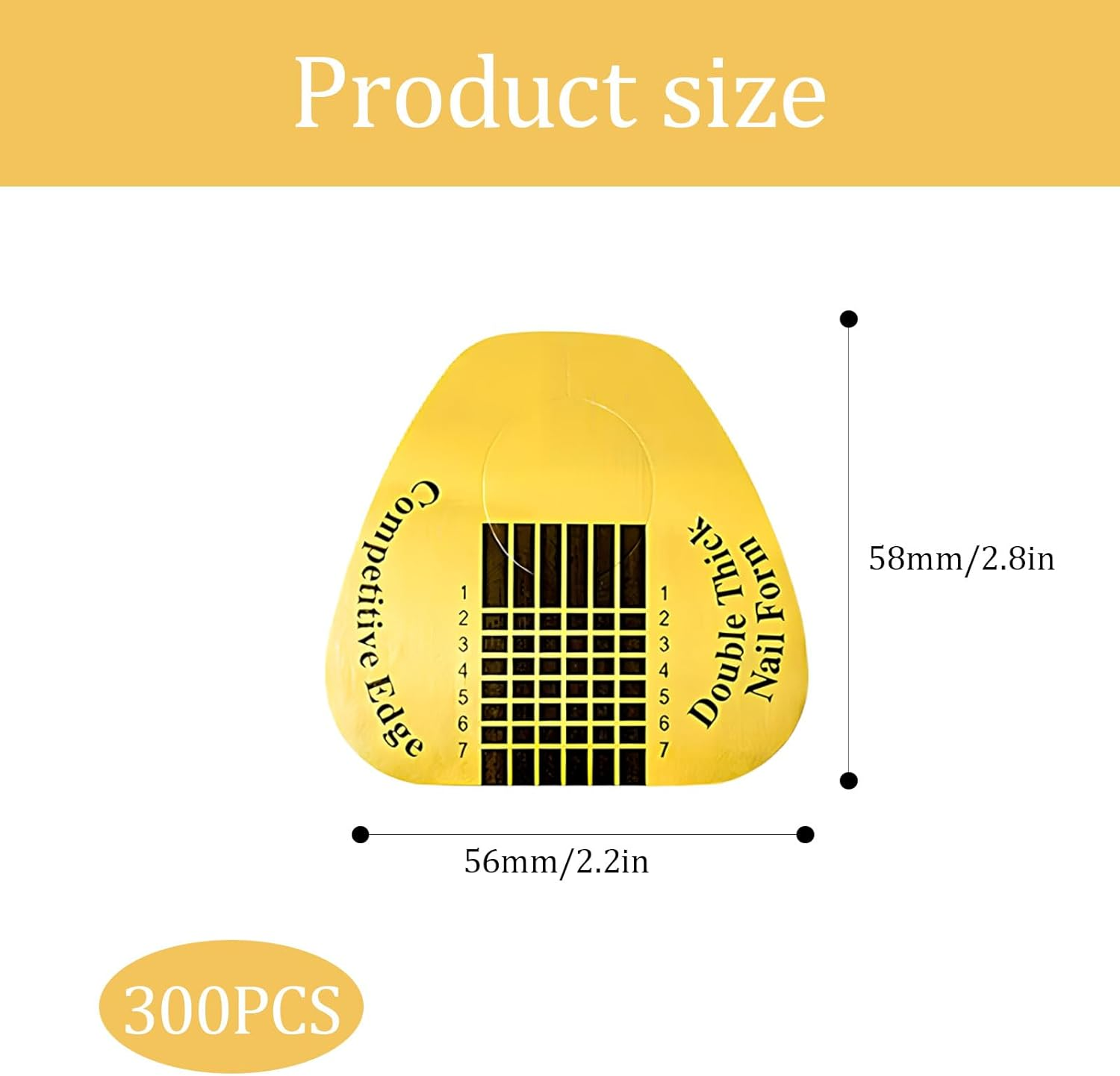 300 Pcs Nail Tips, Long Nail Forms, Gel Nail Stickers, Suitable for Acrylic Nails, UV Gel Nails, Nail Tip Extension Form, Suitable for Home and Salon Use image number 6