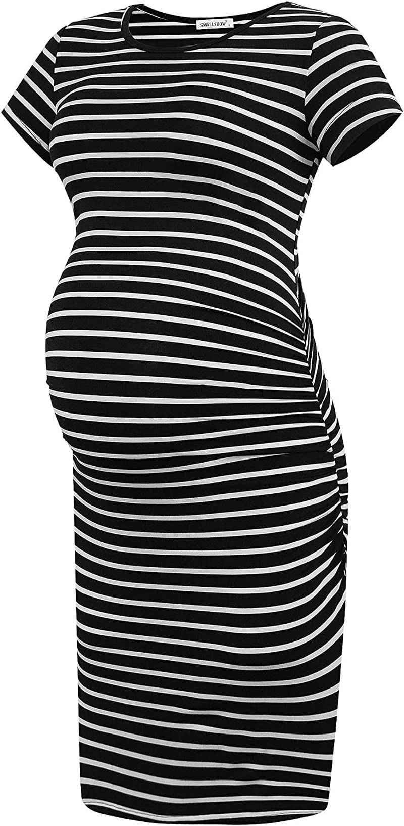 Smallshow Women'S Maternity Dress Short Sleeve Maternity Dress Summer
