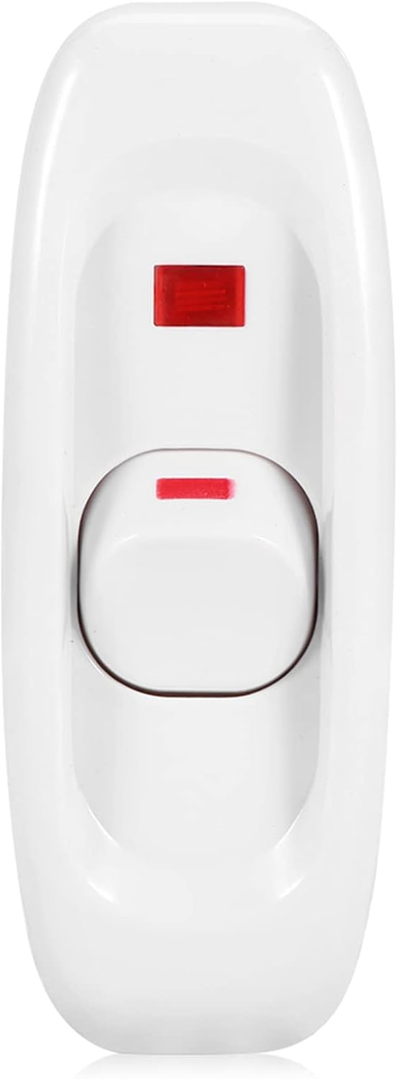 Lamp Switch, On/Off Switch Lamp AC 10A Inline On/Off Table Desk Lamp Cord Cable Switch with LED Indicator Light (White) - Black image number 2