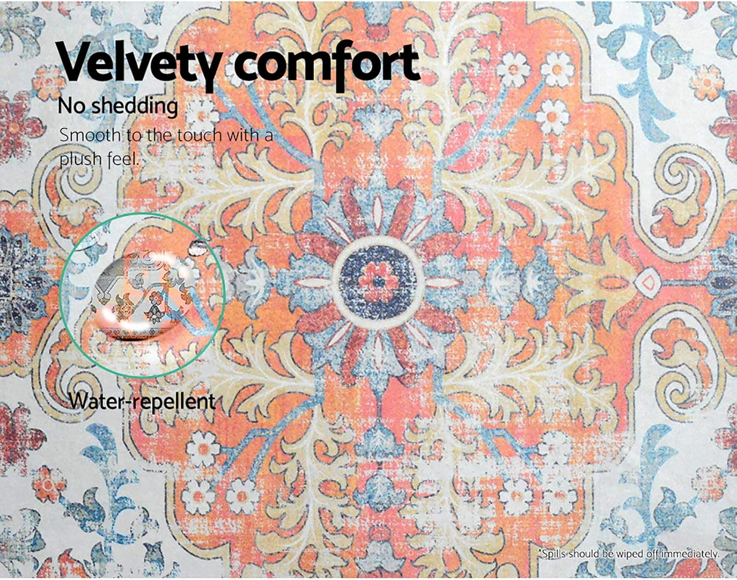 Artiss Floor Rugs, 160 X 230Cm Floors Runner Area Rug for Living Room Large Carpet Mat Home Bedroom Kitchen Decor Outdoor Indoor Accessories, Washable Rectangle Short Pile Easy Care Multicoloured. image number 2