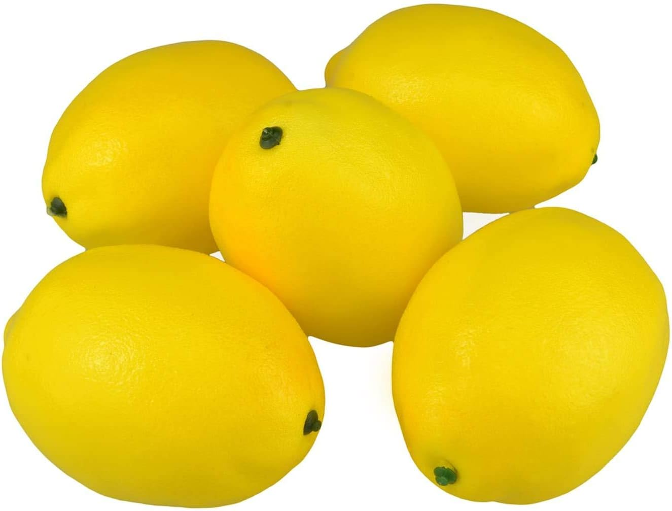 SO CAL PRO Fake Lemons Lemon Decor for Kitchen Faux Fake Fruit, Lemons Organic Decoration, Faux Lemons for Decoration Craft Supplies image number 3