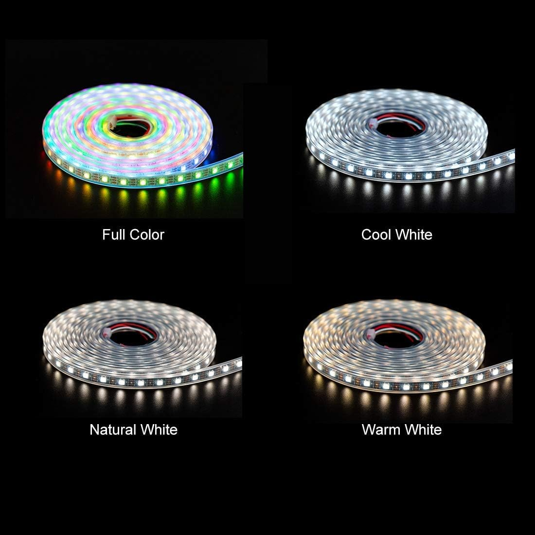 Btf-Lighting RGBW RGBNW Natural White SK6812 (Similar WS2812B) 16.4Ft 5M 60Leds/Pixels/M Individually Addressable Flexible 4 Color in 1 LED Dream Color LED Strip Non-Waterproof DC5V image number 2
