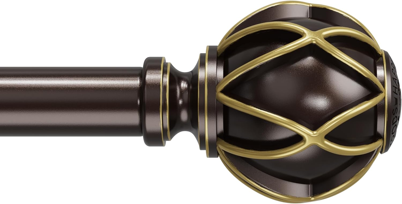 Curtain Rod 300 Cm, 325-Cm Rod, Thick, Adjustable Length Heavy Duty Decorative Finials Diameter 7/8 Inch,Silver