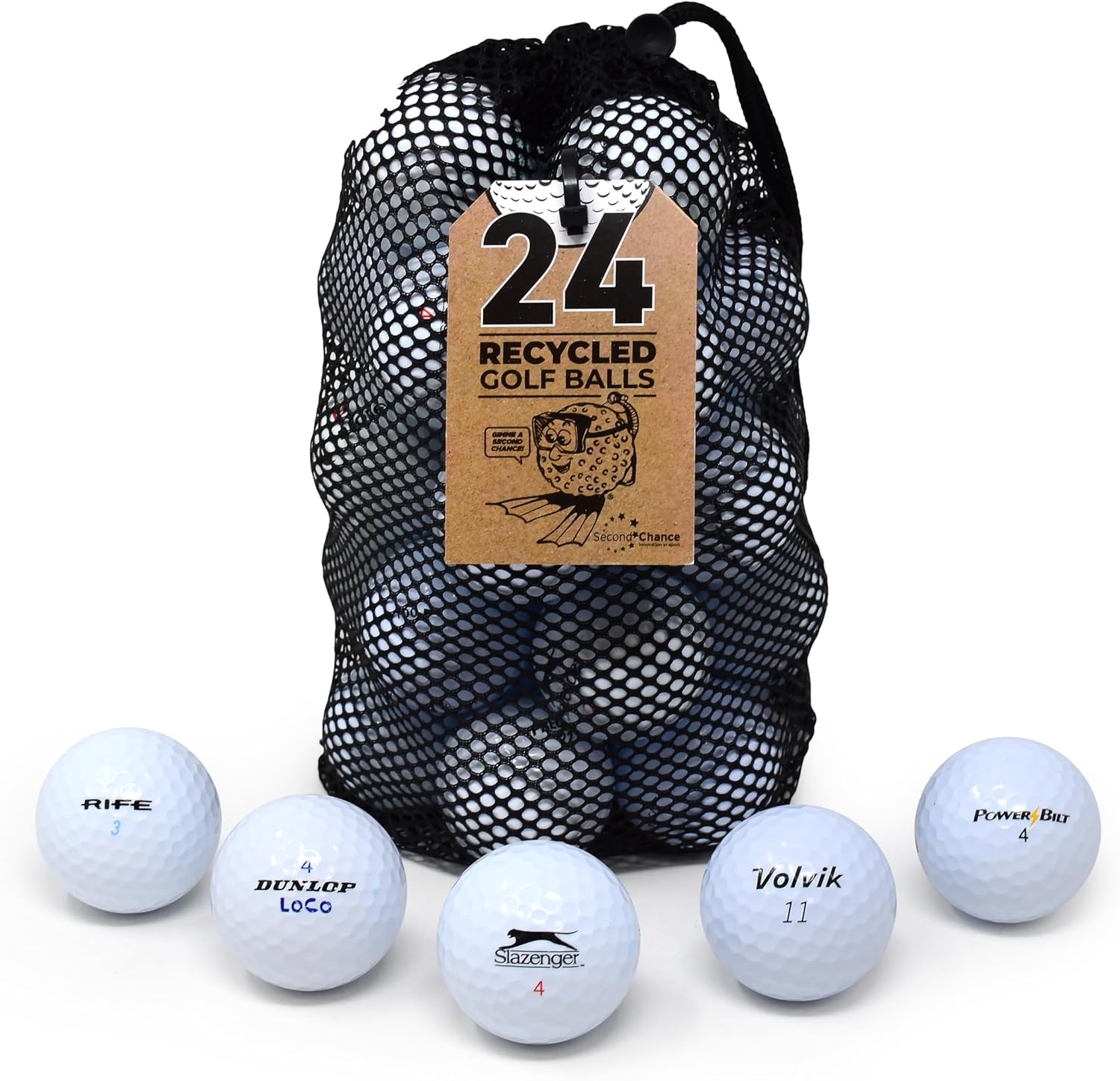 Second Chance Golf Lakeballs, Mixed Distance Golf Balls, Recycled Grade a White, Used Golf Balls for All Golfers image number 5