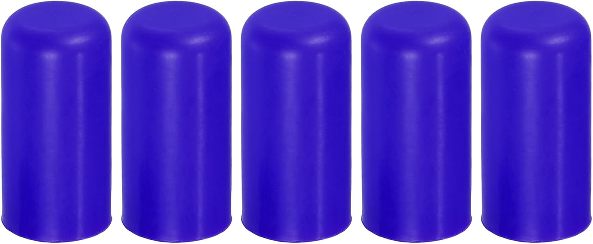 X AUTOHAUX 5 Pcs 8Mm 0.31" Silicone Hose Cap Intake Vacuum Hose Tube End Plug for Car Blue image number 2