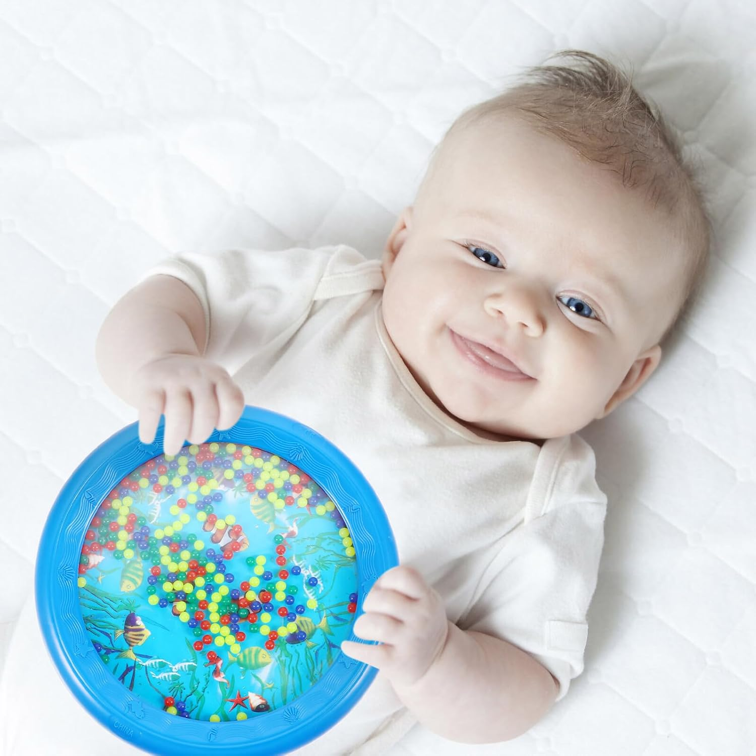 Ocean Wave Beads Drum Educational Musical Instrument for Early Music Learning Lightweight Percussion Hand Drum for Rhythm Development and Sensory Play image number 2