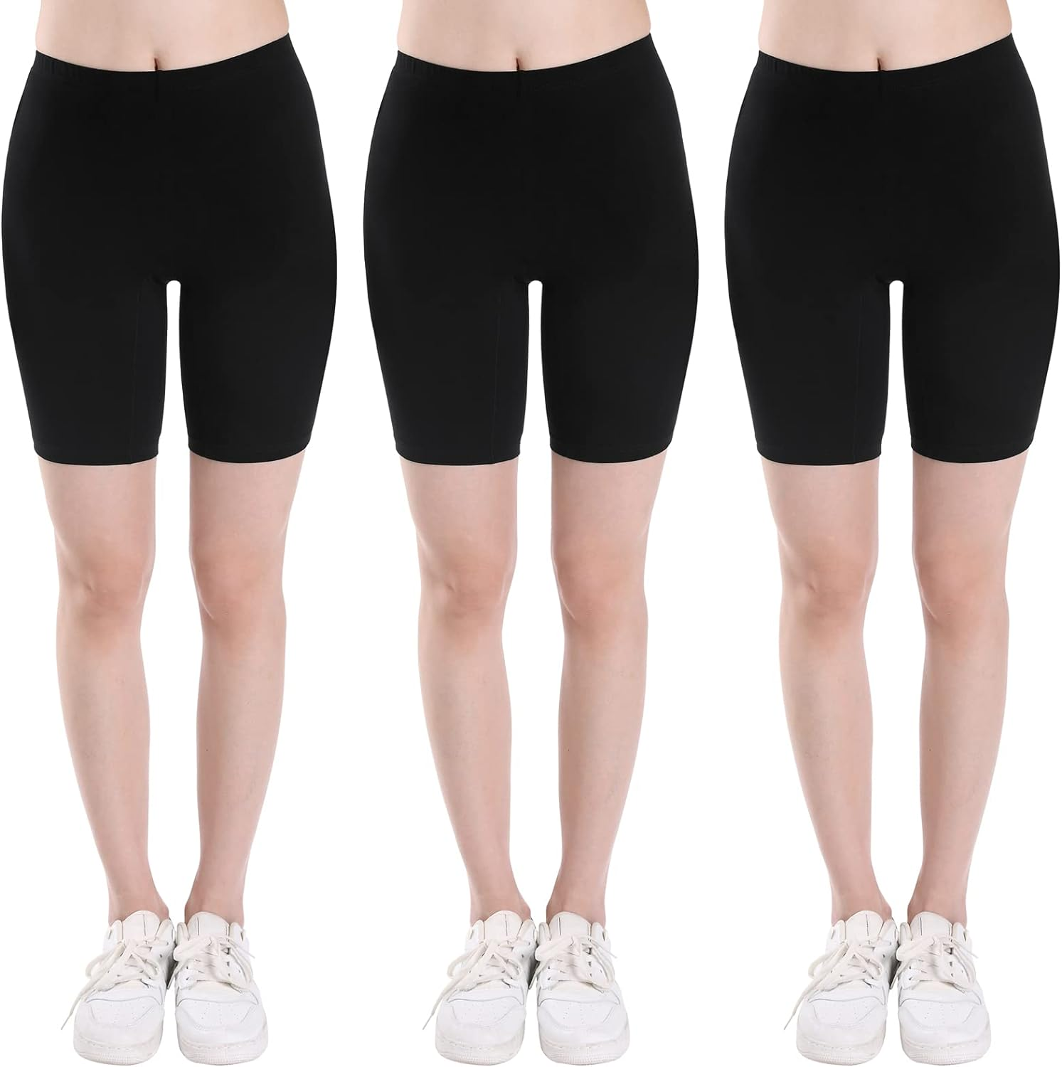 INNERSY Teen Girls' Soft Cotton Short for Age 8-16 Kids Tagfree Dance Shorts 3-Pack