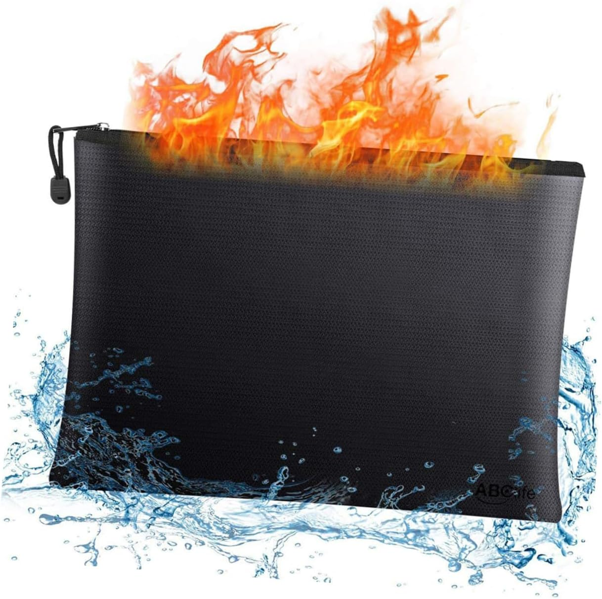 Uonlytech Fireproof Waterproof Document Bag 29X20.5Cm Money Bag with Zipper Secure Document Holder for Office and Home Storage of Important Contracts and Valuables image number 4
