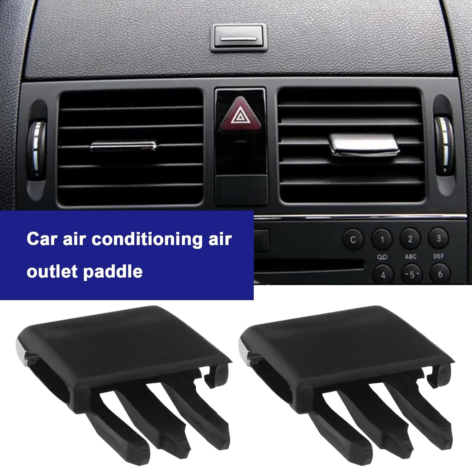 VGOL 4X Car Air Vent Outlet Tab Clip Air Conditioning Vent Toggle Piece Compatible with Toyota Compatible with Corolla 2007-2013 Air Vent Tab Clip Black image number 5