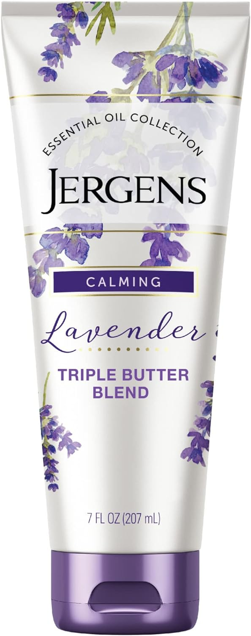 Jergens Lavender Body Butter Hand and Body Lotion, Moisturizer for Women, with Essential Oils for Indulgent Moisturization, 7 Oz image number 5