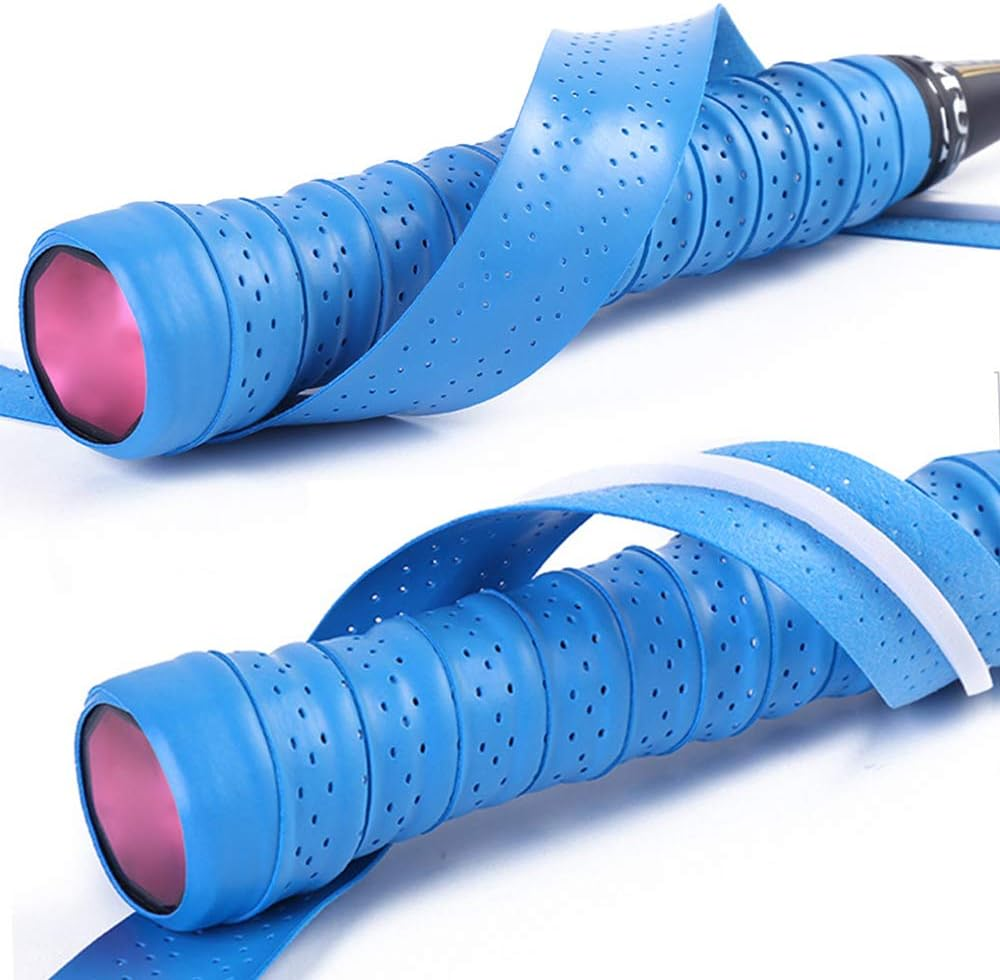 Tennis Racket Grip Tape,Racquet Overgrip Grips Tape Fishing Rod Badminton Racket Anti-Slip Absorb Sweat Tape,Precut and Dry Feel Handle Wrapped Strap (10 Pcs) image number 4