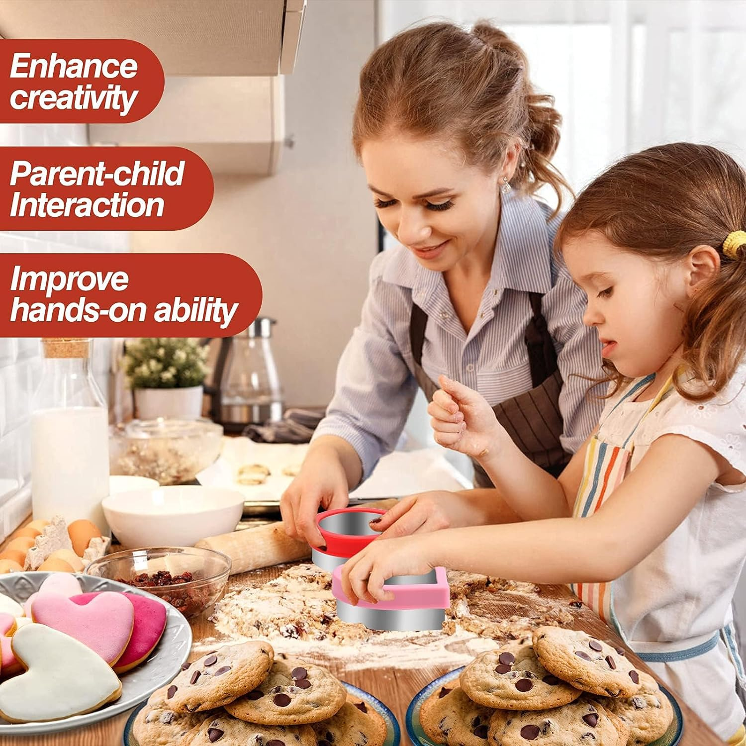 4 Pcs Sandwich Cutter and Sealer Set Uncrustables Maker Bread Decruster Sandwich Cutter Pancake Maker Heart Square Circle Dinosaur Shape DIY Cookie Cutters for Kids Adult Boys Girls image number 2