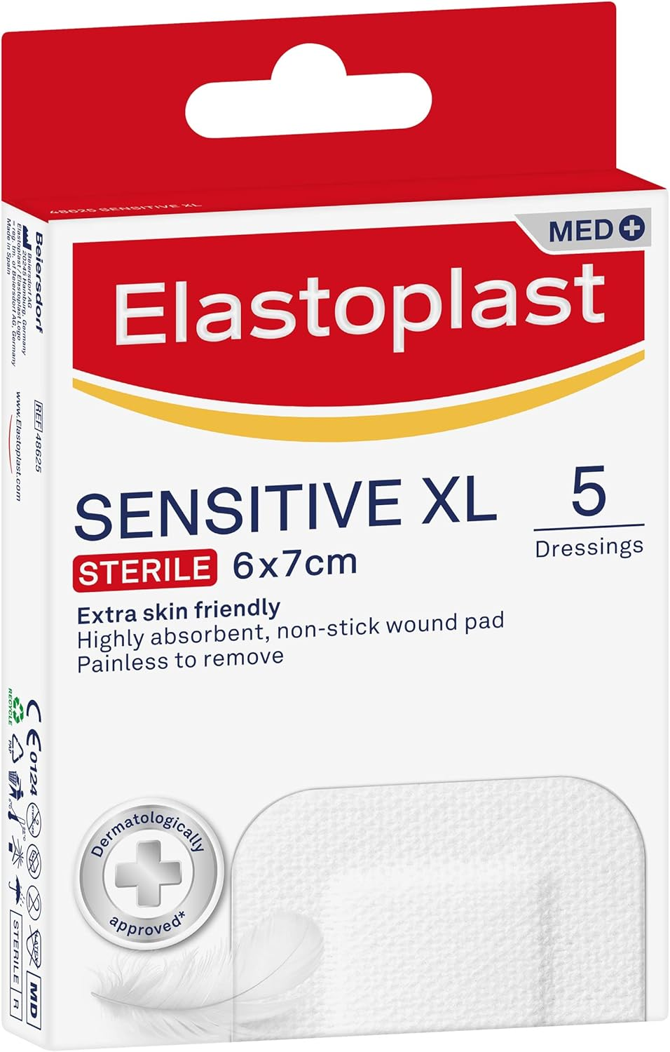 Elastoplast Antibacterial Sensitive XL Wound Dressings 5 Pack