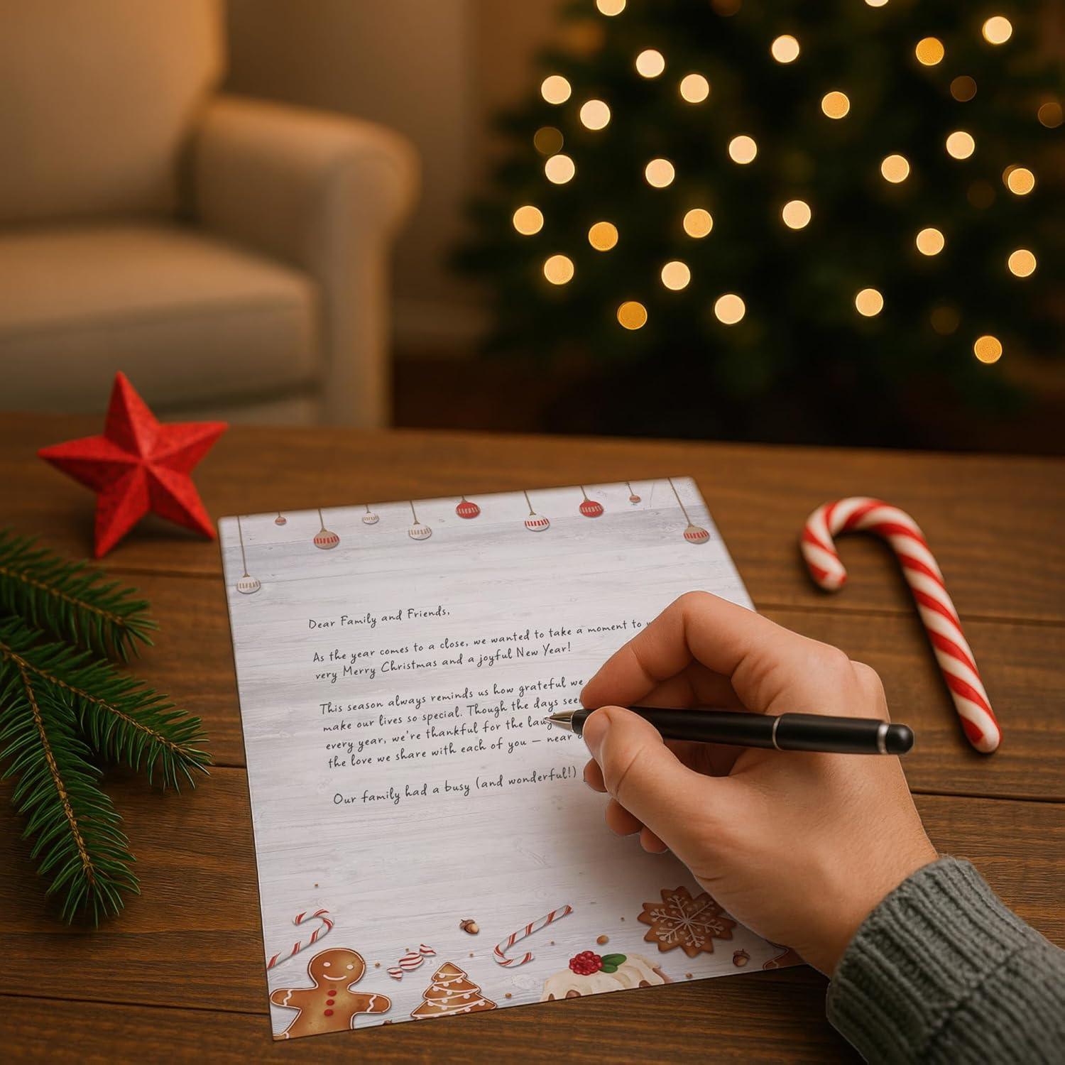 Delicious Christmas Treats Stationery Paper - 80 Sheets of Letterhead for Winter & Holiday Events&hellip; image number 4