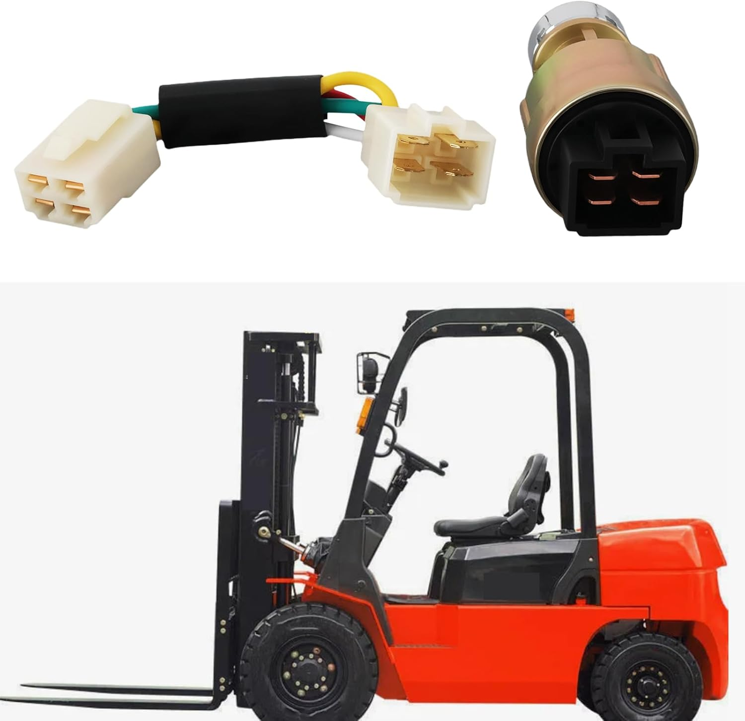 Create Idea Forklift 4 Pin Ignition Switch JK411 0111187 Compatible with Heli Compatible with Hangcha image number 4