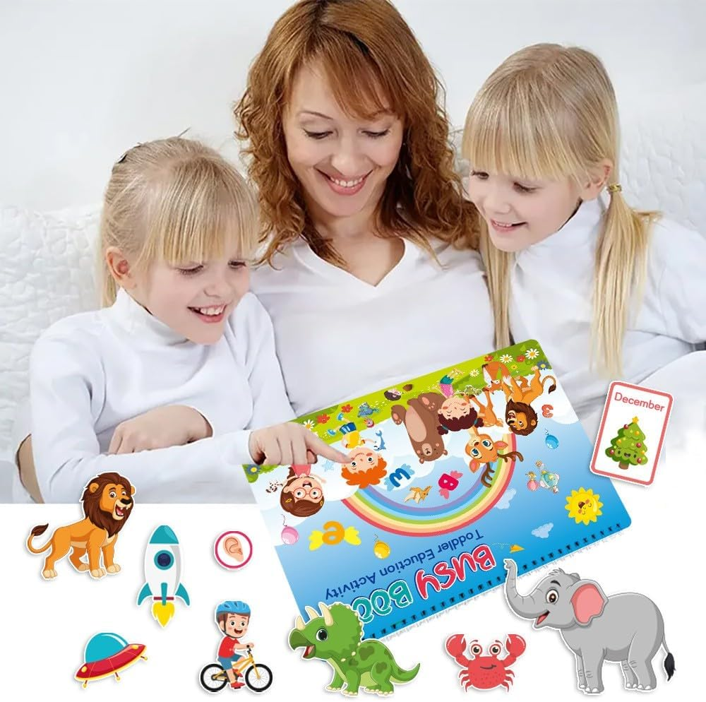 Busy Book for Toddlers &ndash; 16 Themes Learning Activity Book with Tracing, Matching, and Coloring &ndash; Preschool Educational Toy for Ages 2-6 image number 3