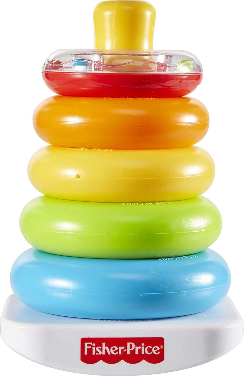 Fisher-Price Baby Stacking Toy Rock-A-Stack, Roly-Poly Base with 5 Colorful Rings for Ages 6+ Months image number 1