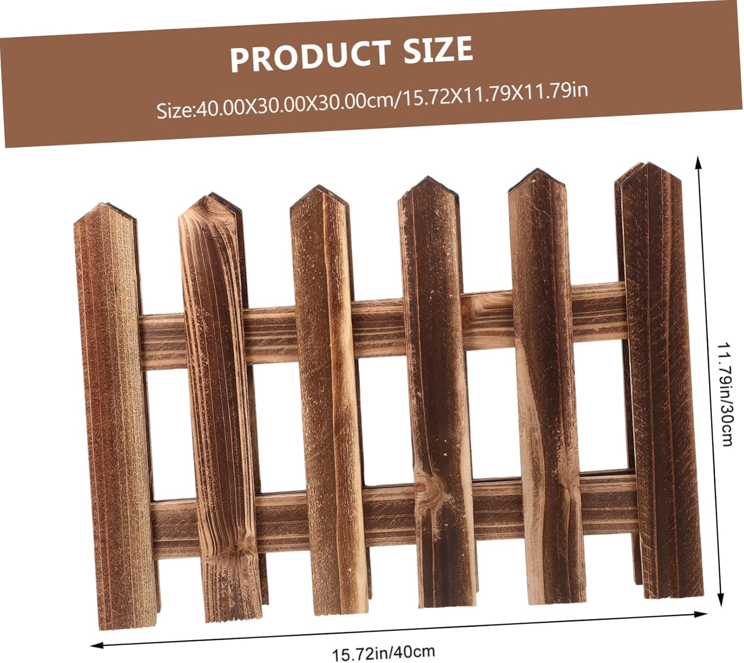 Fence Outdoor Garden Fencing Carbonized Material for Border Fence and Lawn Edging Decoration image number 1