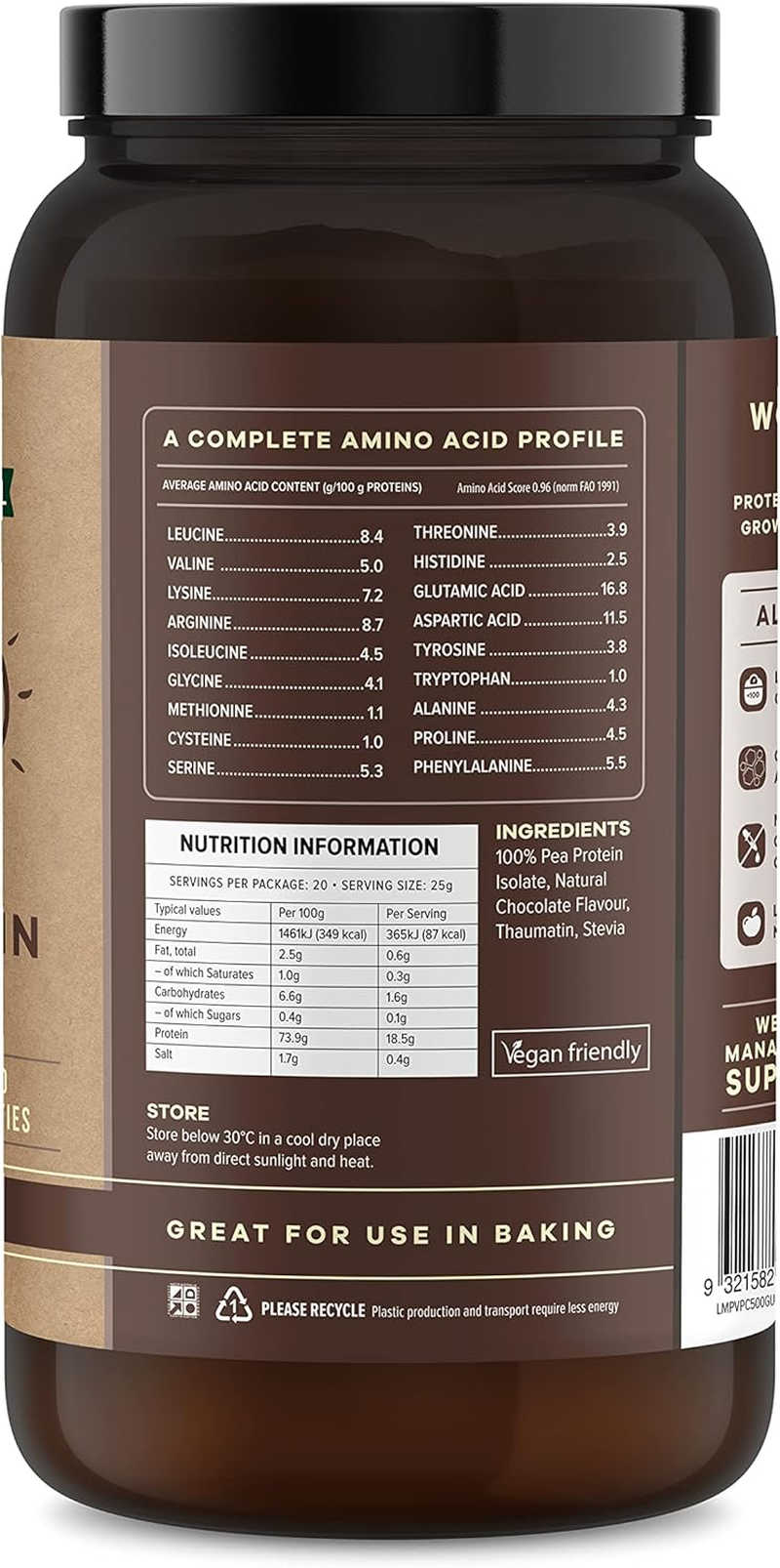 Martin & Pleasance Vital Protein Chocolate 500 G, 500 Grams image number 2