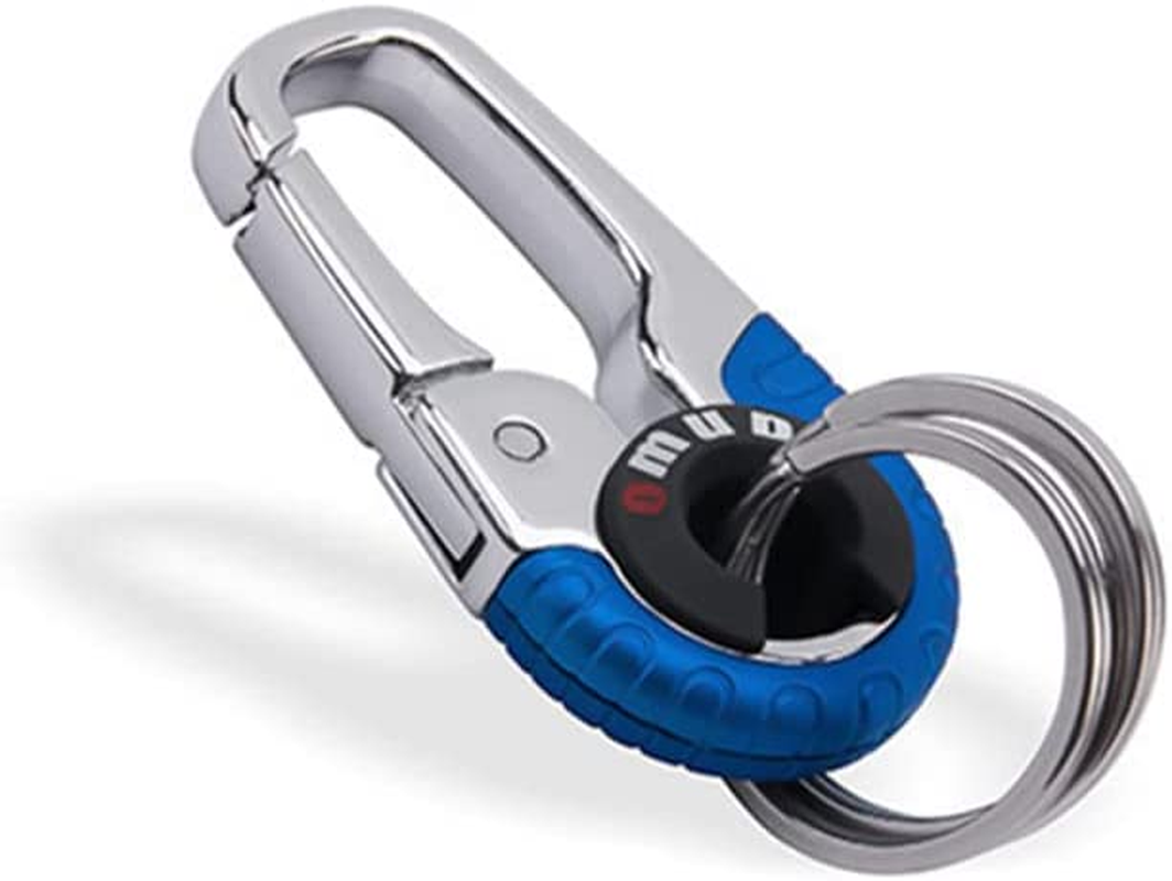 Smart Key Ring Alloy Metal Car Keyring Holder Organiser Chain Heavy Duty Gift (Blue) image number 4