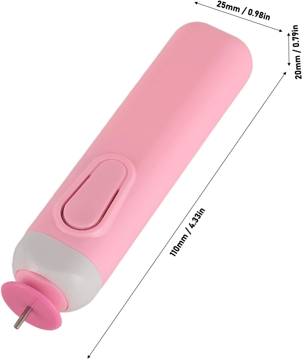 Quilling Slotted Tool Paper Rolling Electric Pen, Automated Paper Volume Curling Pen for General Quilling Paper Strips and Wider Paper Strips, for Paper Rolling Crafts (Pink) - Pink image number 2