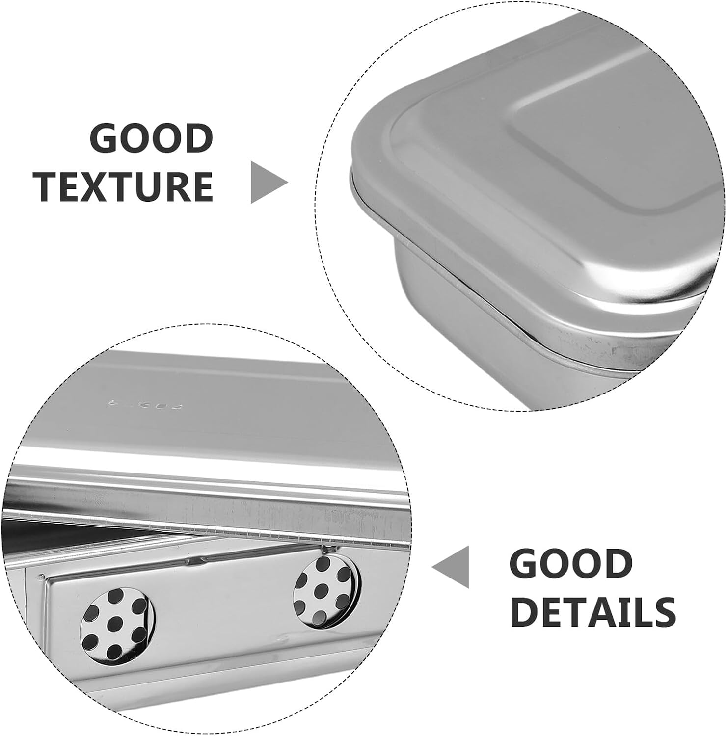 TEHAUX Nail Tool Sterilizer Box Stainless Steel Disinfection Tray for Nail Care Tool Sterilizer Lid Thick Disinfection Container Beauty Salon Equipment Soaking Case for Manicure Accessori image number 1