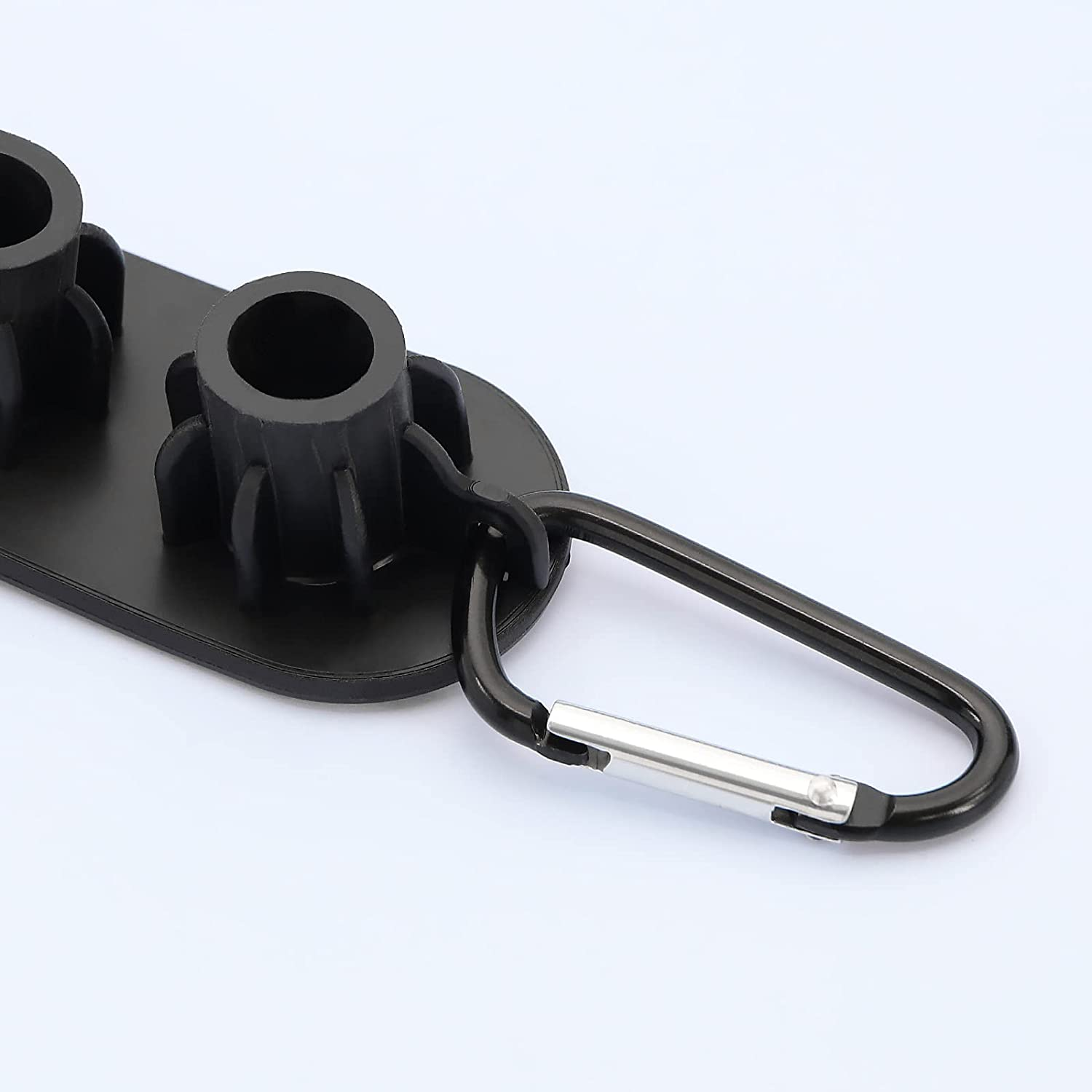 Ecsing Pressure Washer Nozzle Holder for Holding 5 Nozzles with Standard 1/4" Quick Connect Plug Rubber Nozzle Tip Storage Support with Metal Clip Black image number 2