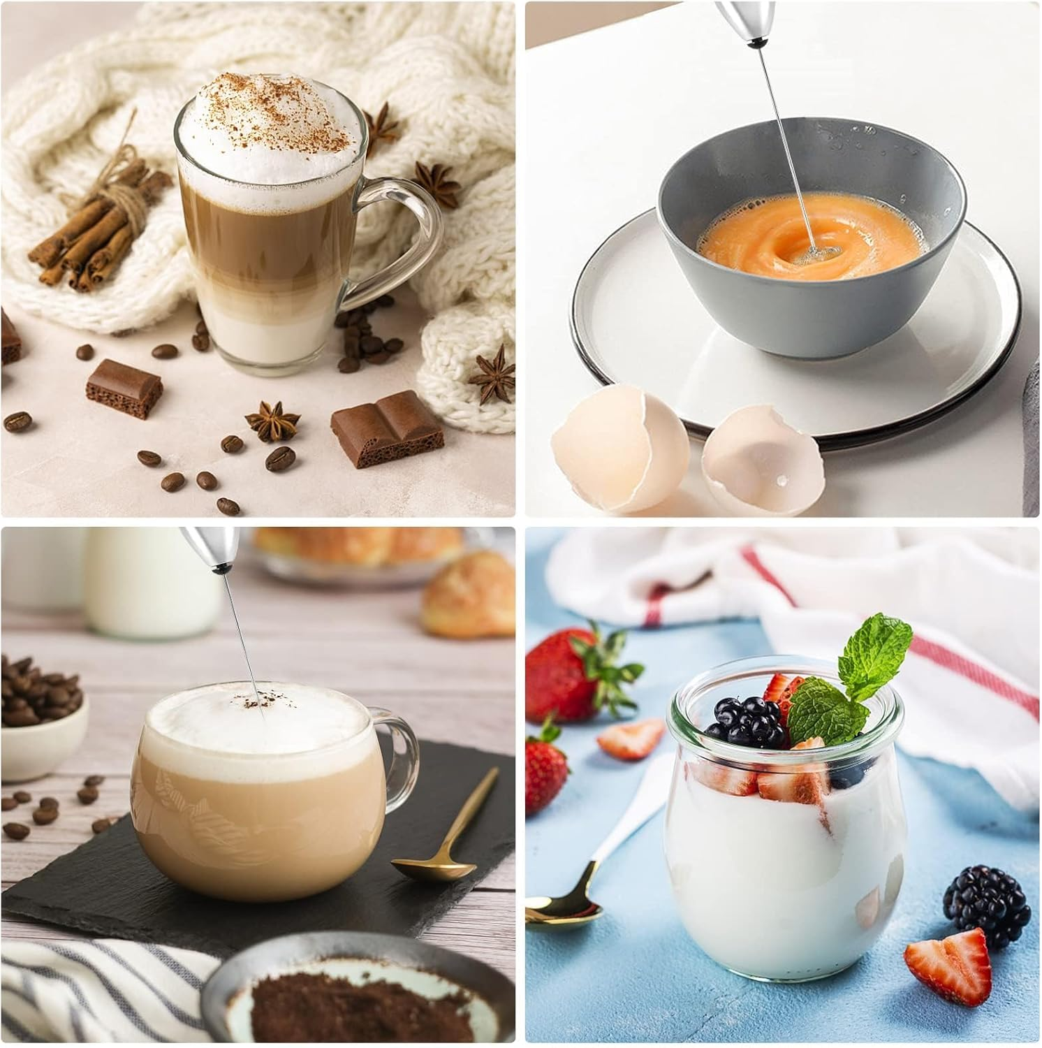 YBVABE Milk Frother Handheld - Create Caf&eacute;-Quality Froth in Seconds - Ultimate Barista-Grade Foam Maker for Coffee, Matcha, and More - Perfect for Latte, Cappuccino, and Hot Chocolate Enthusiasts