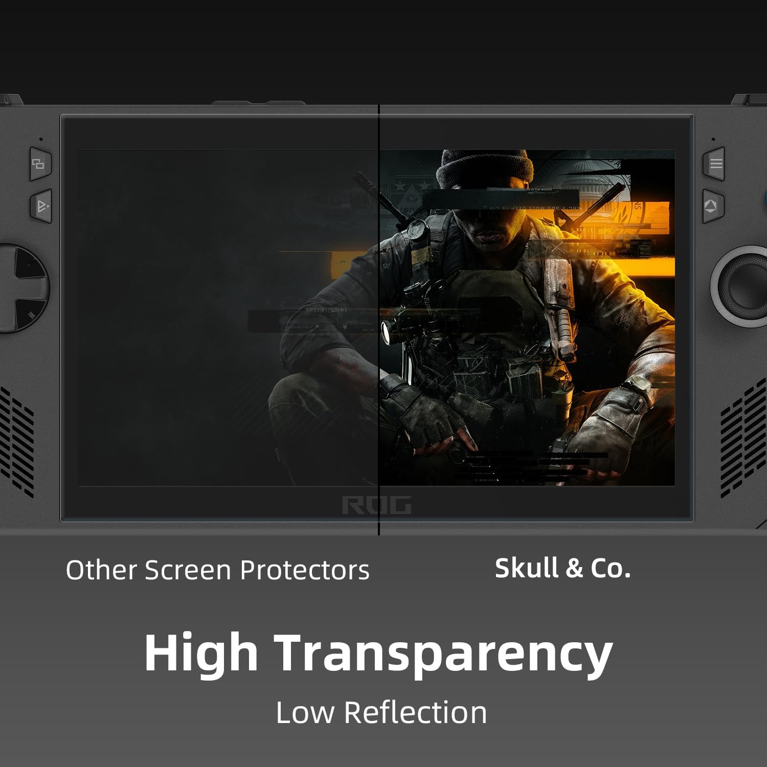 Skull & Co. High Transparency High Sensitivity Tempered Glass Screen Protector for ROG Ally X (2-PACK) with Positioner Installation Kits - HD Clarity image number 2