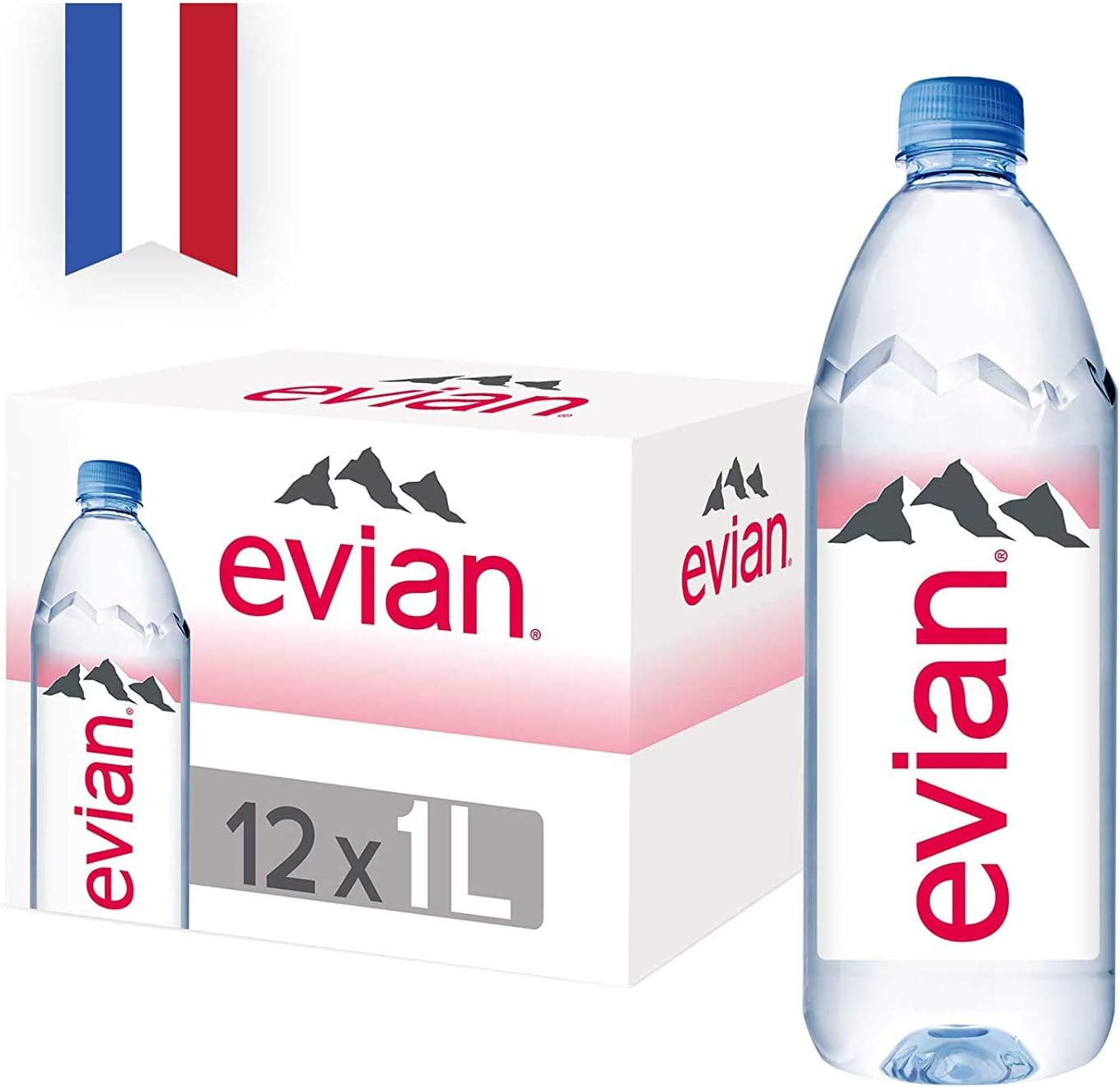 Evian Natural Mineral Water, 12 X 1L image number 4
