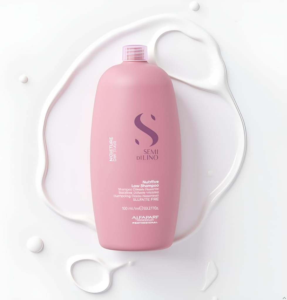 Alfaparf Milano Semi Di Lino Nutritive Low Shampoo - Sulfate, Paraben, Paraffin Free - Moisturizes, Hydrates, and Adds Glossy Shine - 33.8 Oz image number 5