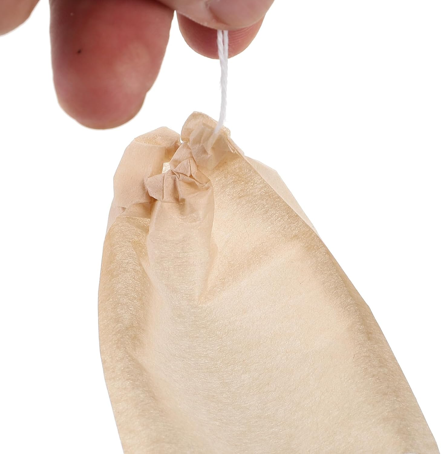 FUNNETOYU Disposable Tea Filter Bags with Drawstring 100Pcs Paper Loose Leaf Coffee and Tea Infuser Bags (6X8Cm) Biodegradable Coffee Filter for Home Brewing image number 5