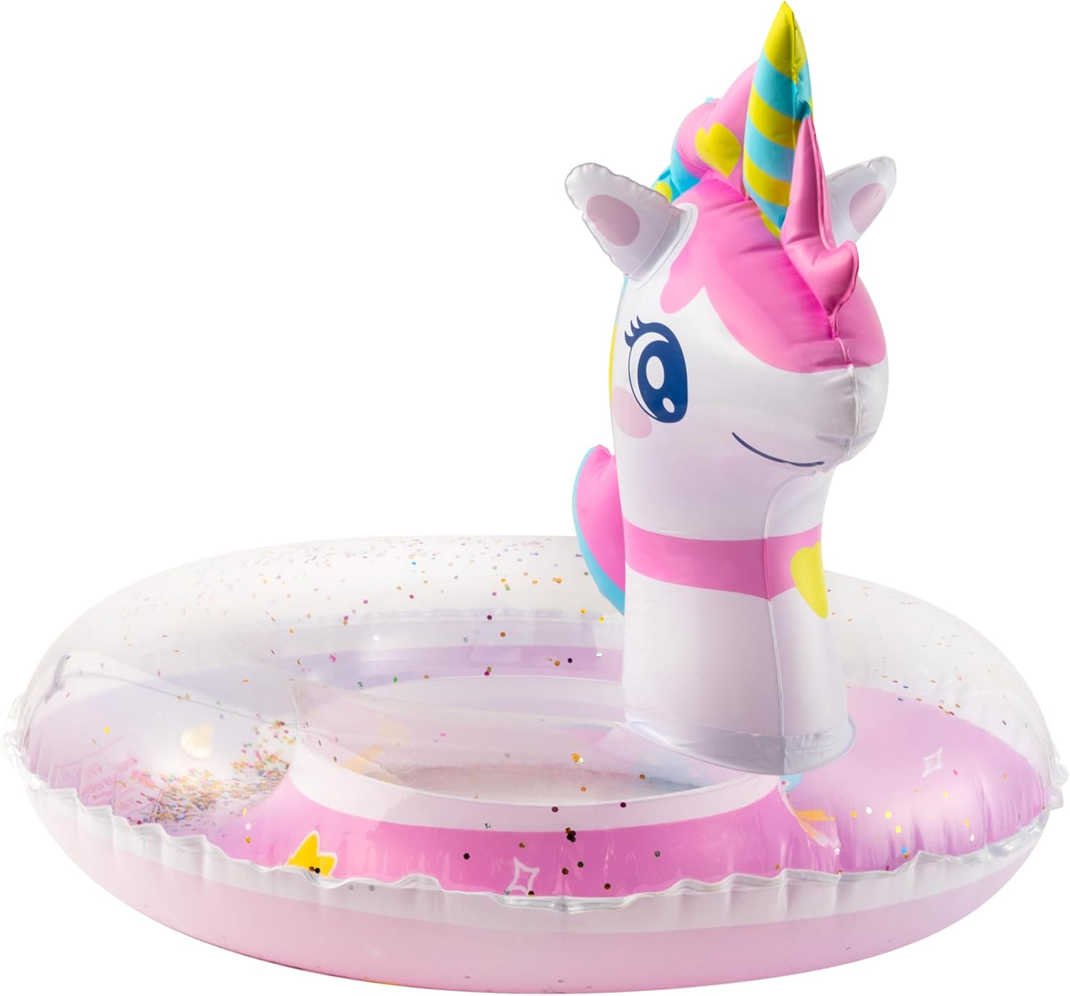WATINC Inflatable Swimming Ring Pool for Children Unicorn Swimming Pool Float Pool Ring Summer Holiday Outdoor Beach Water Party Toy Float Inflatable Pool Swimming Ring for Children Toddlers image number 1