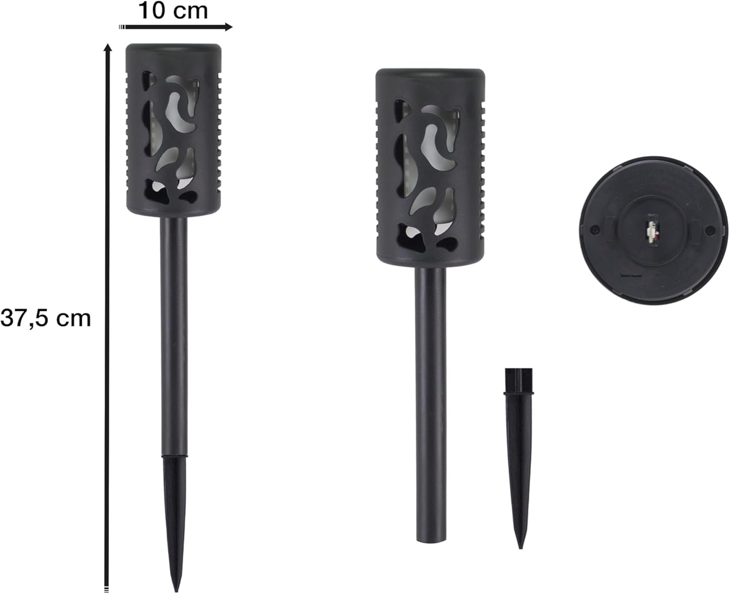 BEPER P207ILO101 Solar Light Flame Effect for Garden and Balcony, 12 LED Warm Light, Automatic Solar Lamp, IP44 Waterproof, with Ground Spike, 8H Autonomy image number 2