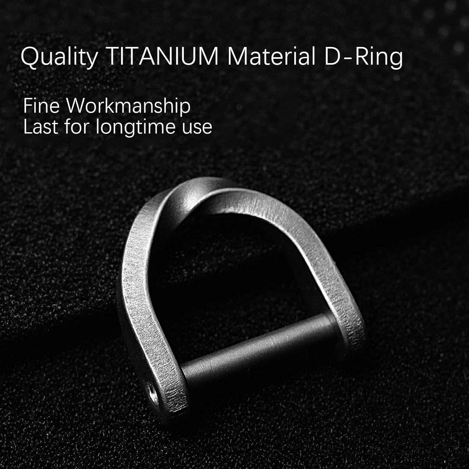 Titanium U Shape D Rings, Screw Shackle Keychain Rings for Car Keys, Horseshoe Keyring image number 1
