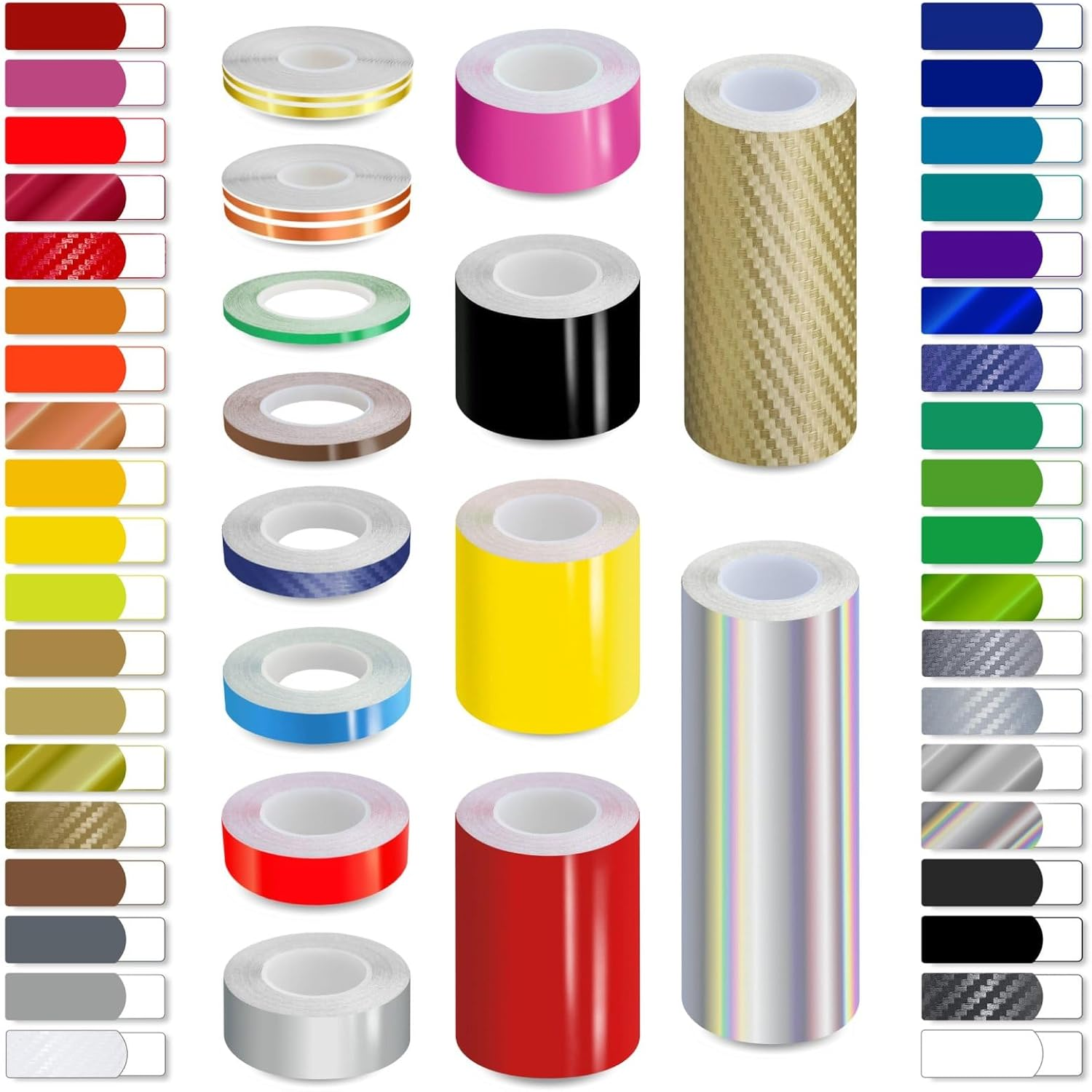 32Ft 9.80M Self-Adhesive Vinyl Pin Stripe Line Decal Sticker Tape - Carbon Fiber Dark Grey, 1/8" | 3Mm, Suitable for Cars, Vans, Motorcycles, Bikes, Models, Tuning & Styling, and Much More