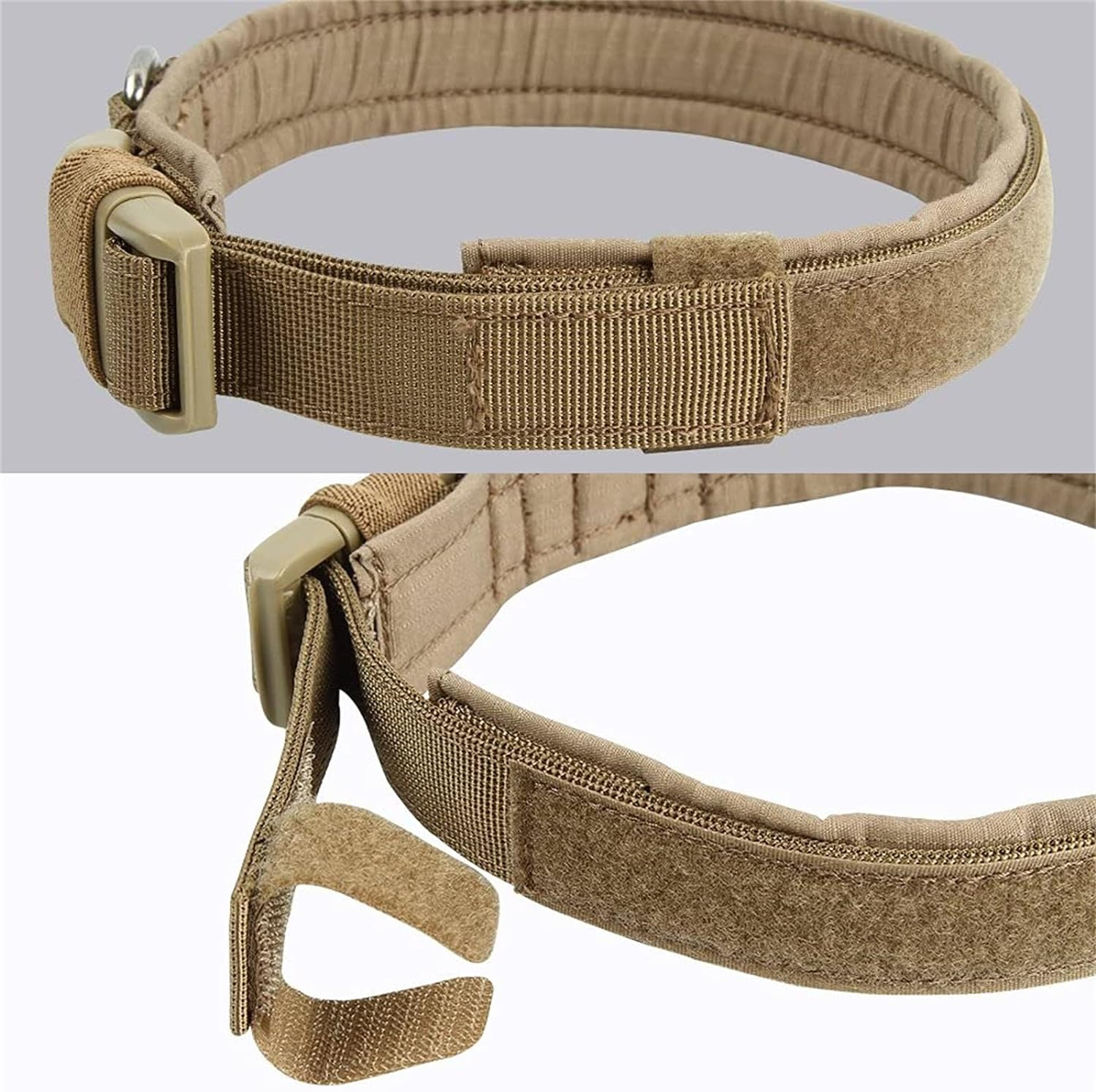 Excellent Elite Spanker Tactical Dog Collar Military Training Nylon Adjustable Dog Collar for Large Medium Small Dog(Coyote Brown-S) image number 2