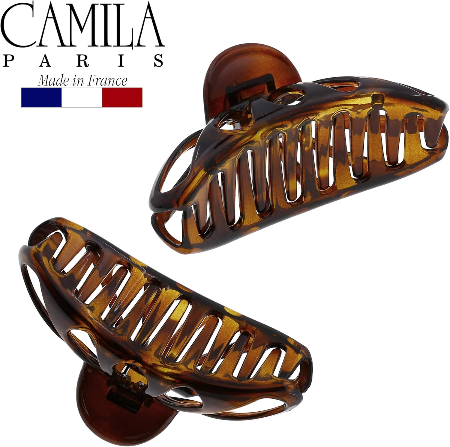 Camila Paris NV109 French Large Hair Clips for Women Thick Hair for Long Wavy Curly Hair, Girls Hair Claw Clips, Styling Big Hair Clip for Thick Hair, Strong Hold No Slip Grip Claw Clip Made in France image number 3