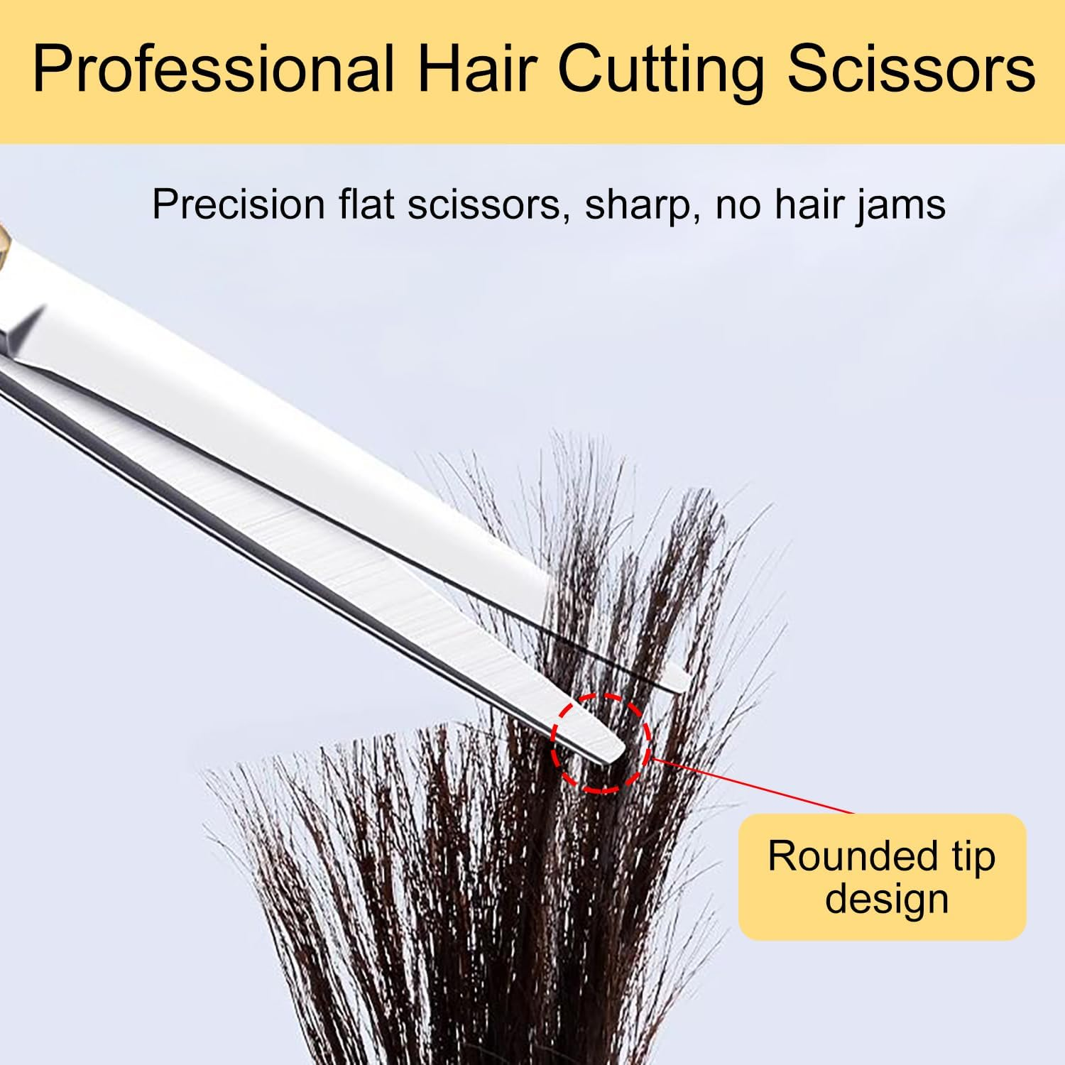 Icovalescent Hairdressing Scissors, Professional Hair Cutting Scissors with Comb and Leather Case, for Men, Women, Adults, Beard Scissors, Hair Scissors image number 1