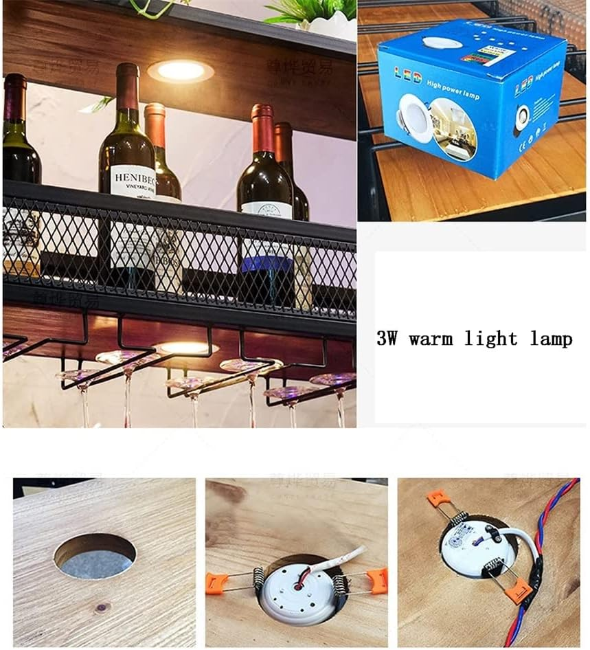 Ceiling Wine Glass Racks Industrial Vintage Metal Bar Wine Glass Hanging Rack Upside down Wine Glass Rack Floating Shelf for Home Kitchen (Color : Black, Size : 80 * 30 * 80Cm) image number 1