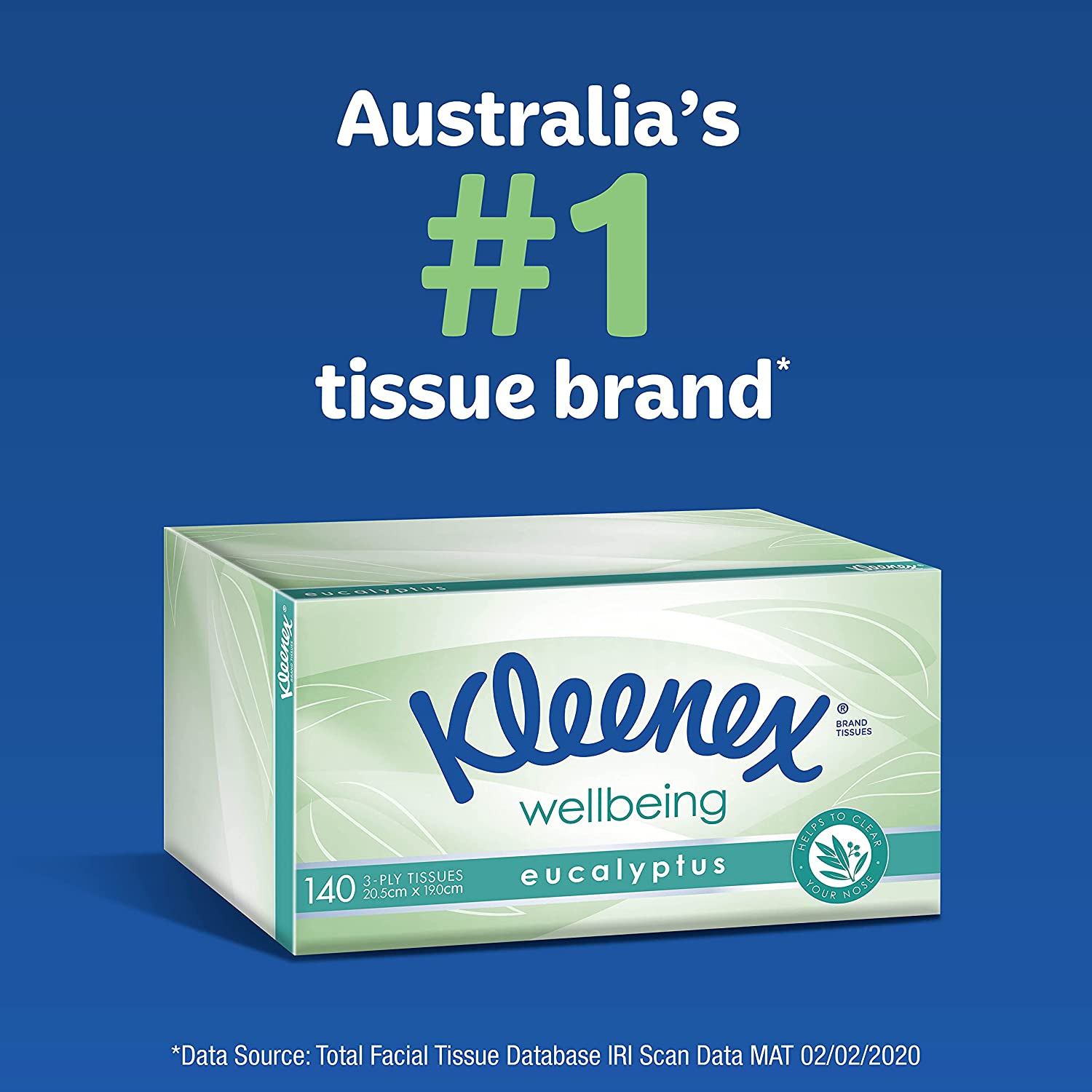 Kleenex Eucalyptus 3 Ply Facial Tissues 140 Count image number 5