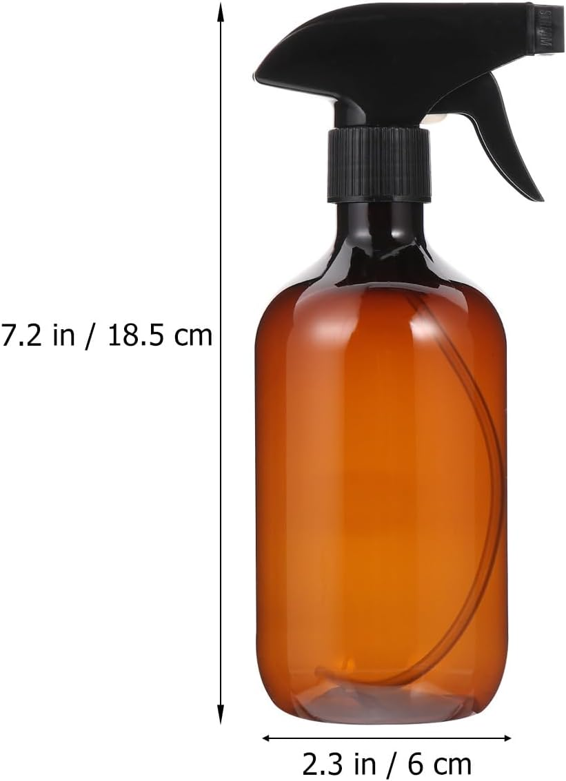 GRADENEVE Pet Plastic Spray Container 4 Pack 500Ml Amber Bottles for Outdoor Cleaning and Liquid Storage image number 3