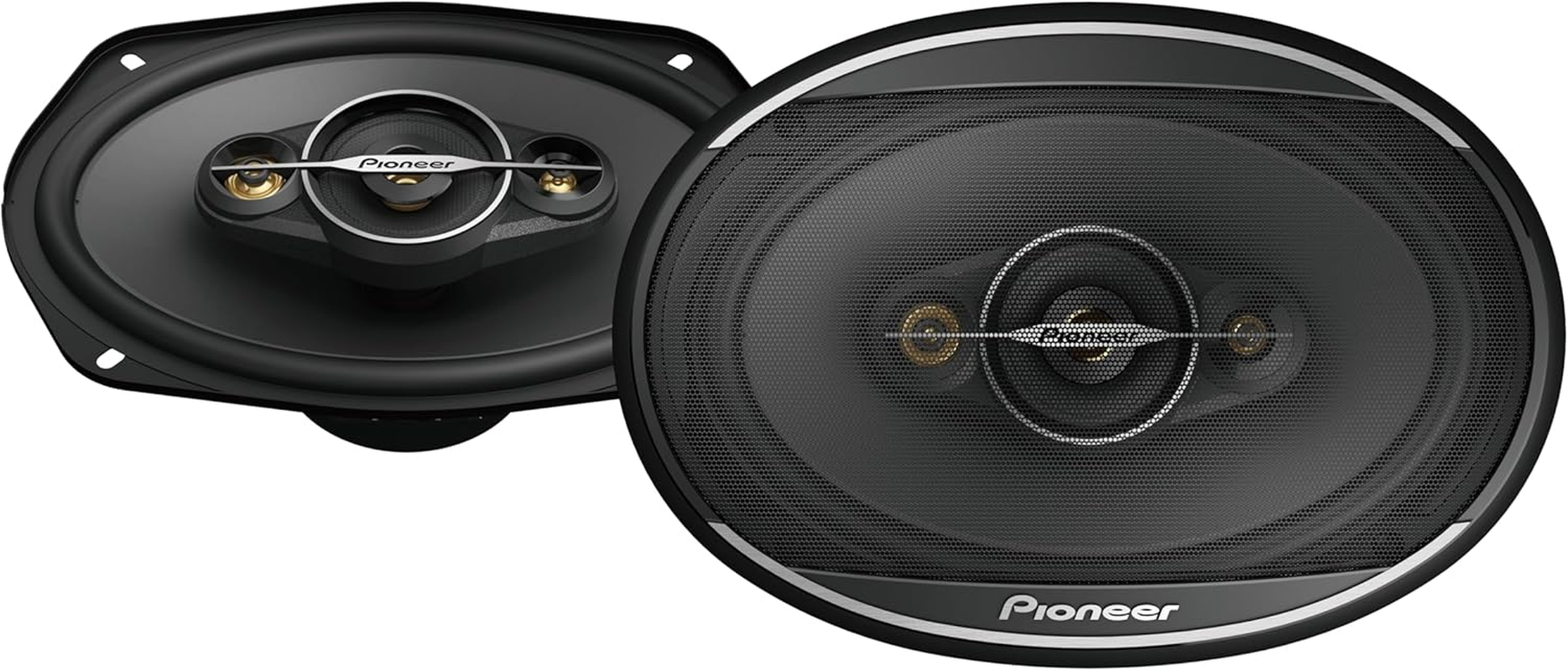 PIONEER A-Series TS-A6961F, 4-Way Coaxial Car Audio Speakers, Full Range, Clear Sound Quality, Easy Installation and Enhanced Bass Response, Black 6&rdquo; X 9&rdquo; Oval Speakers