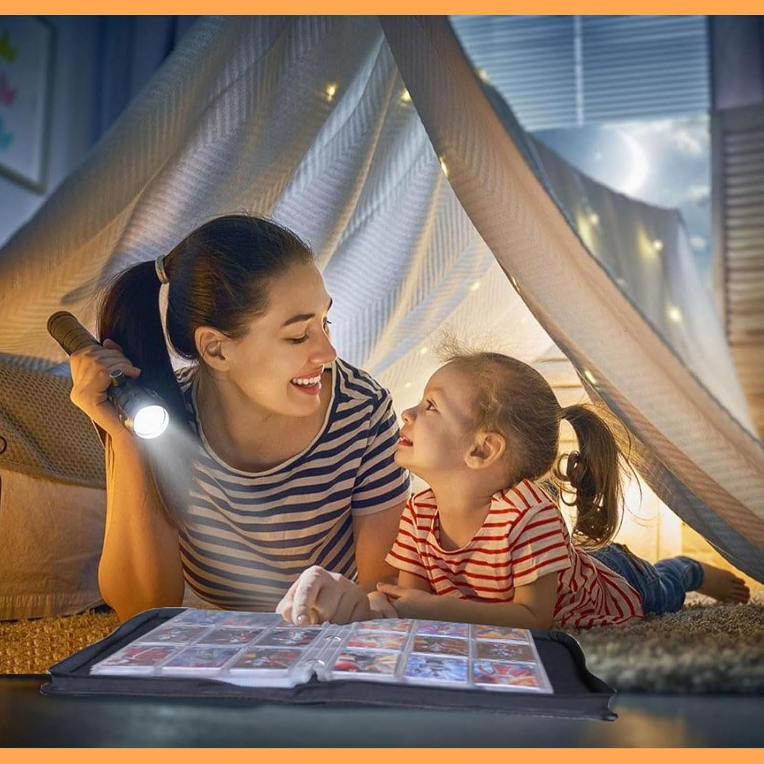 Fweel 4-Pocket Trading Card Binder with Zipper, 400 Pockets, PU Leather Collection Album for MTG, TCG, Sports Cards, Ideal for Collectors and Enthusiasts - Pink-7 image number 5