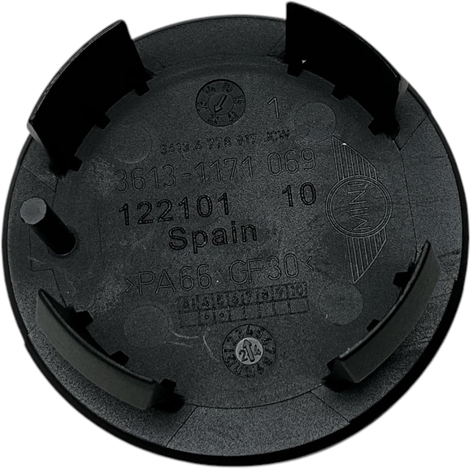 Mini Genuine 36131171069 50Mm Black Wheel Hub Cover with MINI Lettering