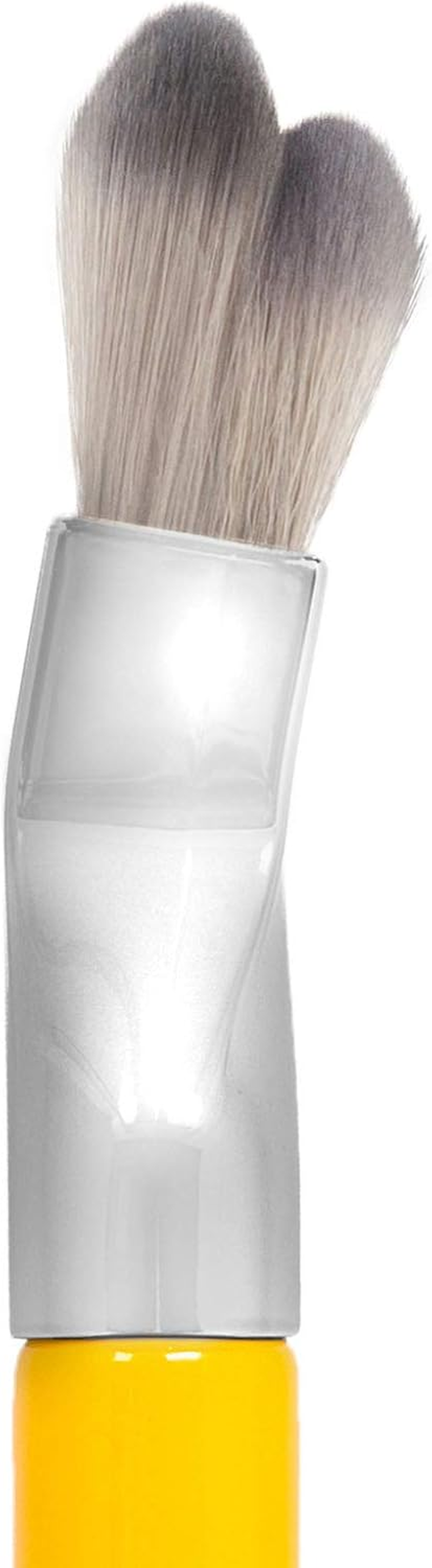 Bdellium Tools Professional Makeup Brush - Studio Series 971 Large Slanted Double Dome Blender - with Soft Synthetic Fibers, for Quick & Easy Application and Blending (Yellow, 1Pc) image number 1