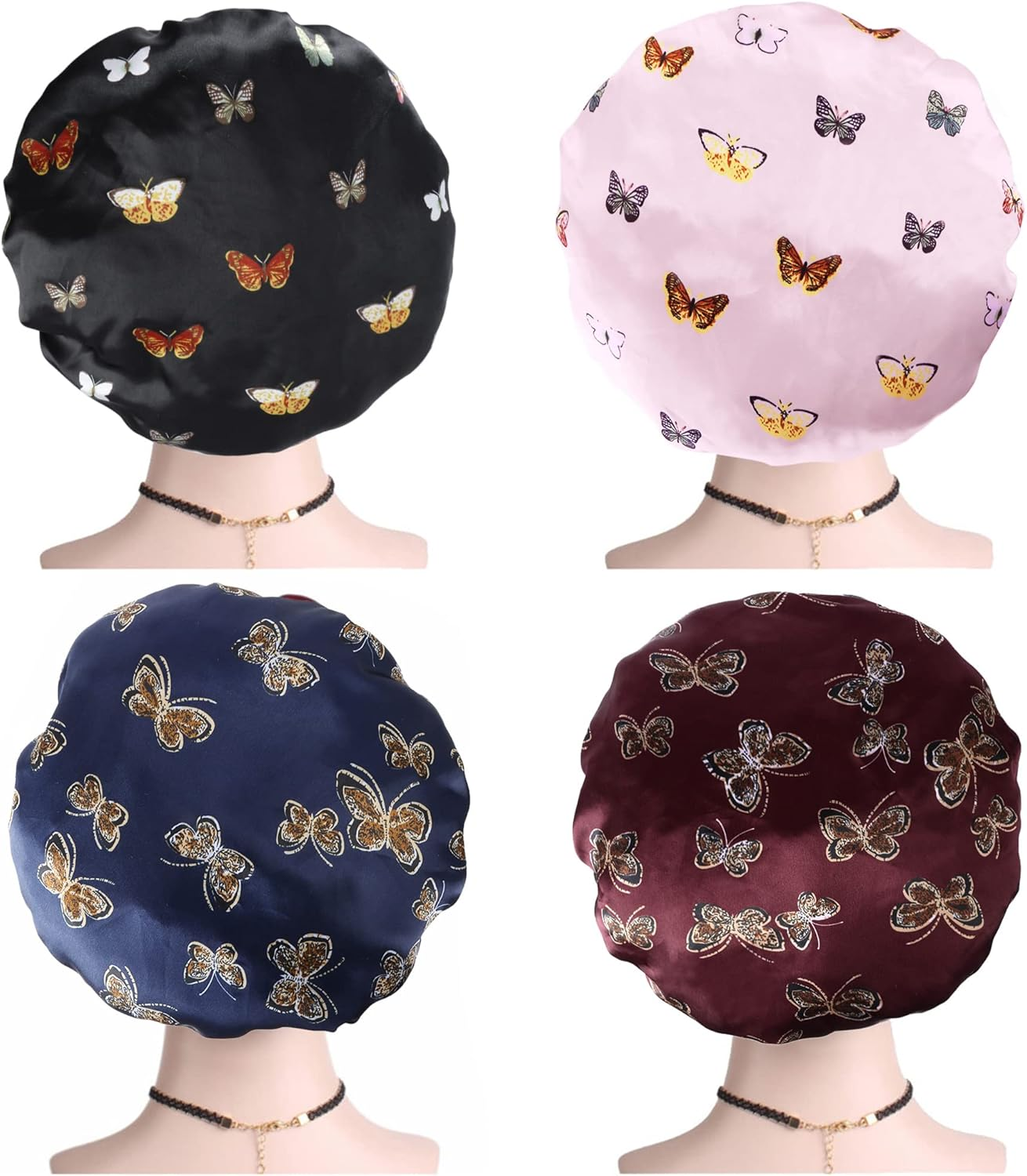 Hair Bonnet for Women &ndash; Soft Breathable Hair Cap Shower Caps for Braids Natural Hair image number 2