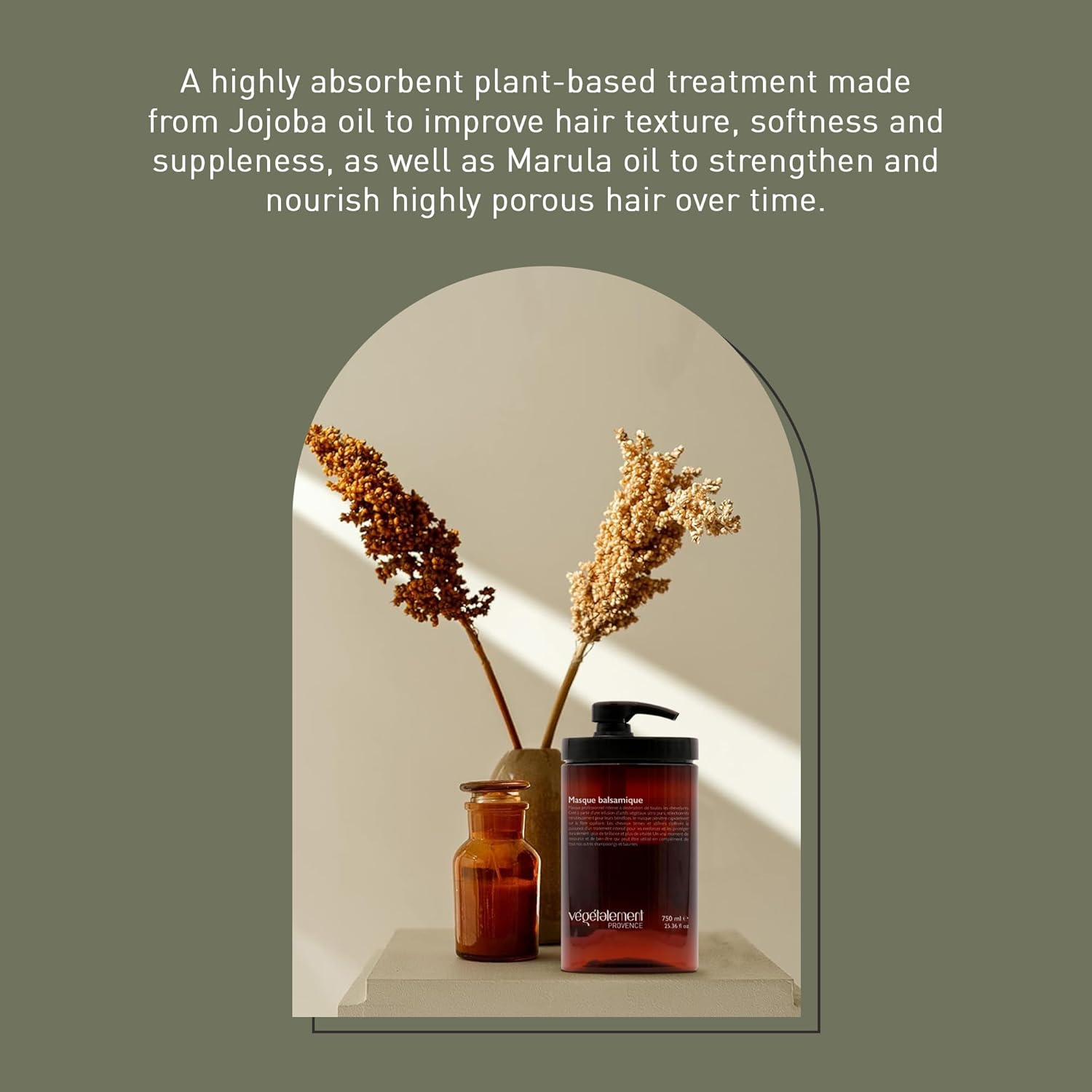 VEGETALEMENT ORGANIC Hair Mask, Plant-Based Hair Treatment Mask for Dry and Damaged Hairs, 750Ml, Cruelty Free with Jojoba Oil & Marula Oil for Strengthening and Repairing image number 1