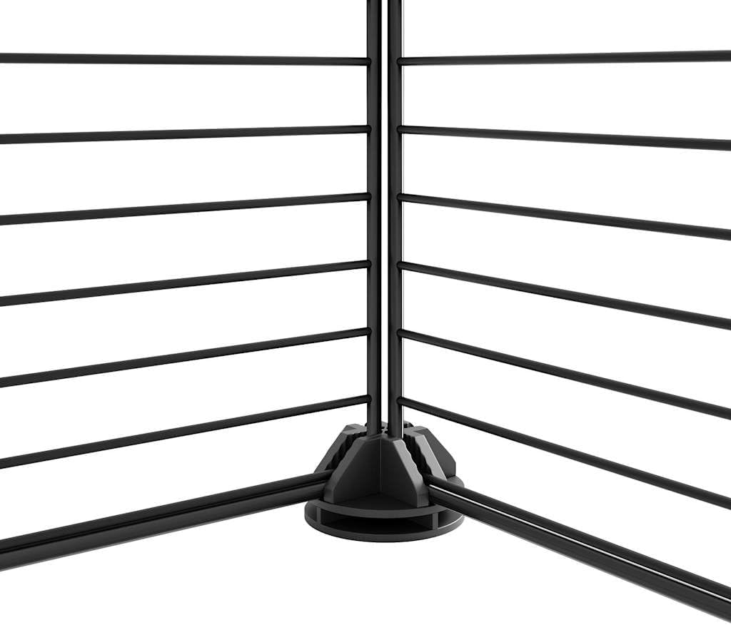 8-Panel Pet Cage with Door, Expandable Cage Habitats for Multiple Small Animal Pet Playpen Grids Indoor Rabbit Fence Hedgehog Cage, Black, Steel image number 2