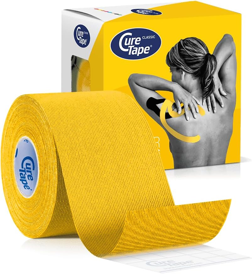 Curetape Classic 5Cm | Waterproof Kinesiology Tape | Medical Kinesiology Tape | Increase Mobility & Performance | Reduce Joint Pain | Recover Faster (Yellow) - Yellow